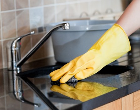 Domestic cleaning service for a Brixton flat with modern living room and kitchen