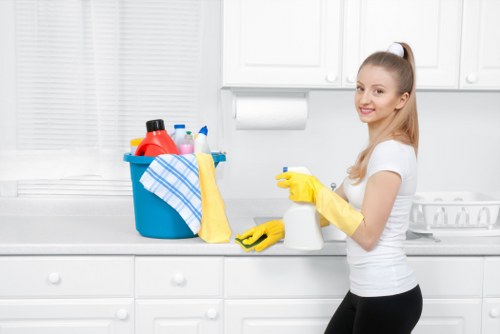 Local oven cleaner working in a Brixton home kitchen