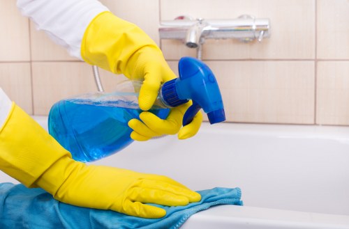 Professional cleaning of desks and shared office surfaces in Brixton