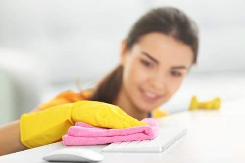 Detailed kitchen cleaning during an end of tenancy clean in Brixton