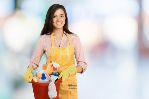 Staff wearing PPE during a professional deep cleaning service